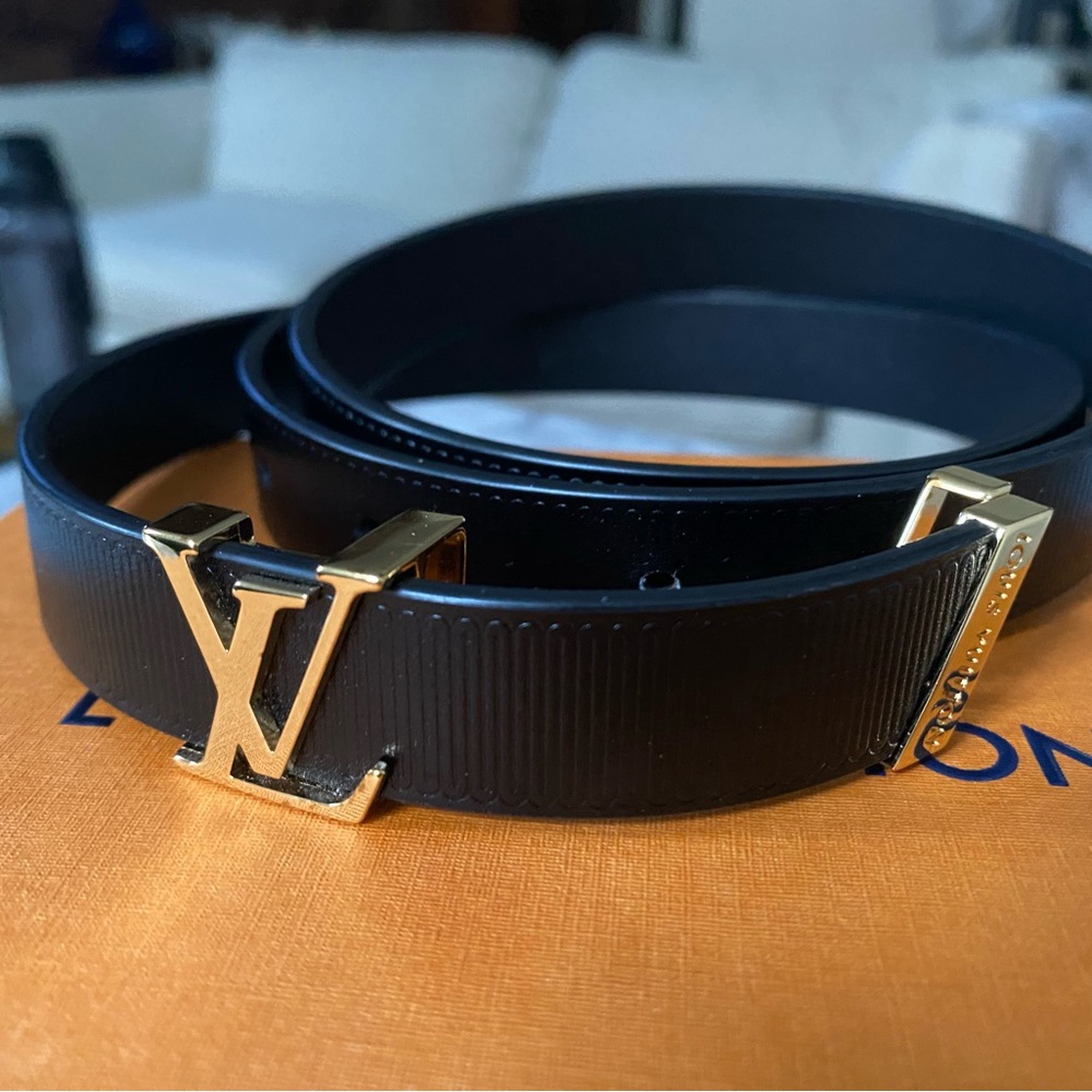 Louis Vuitton Black and Gold belt